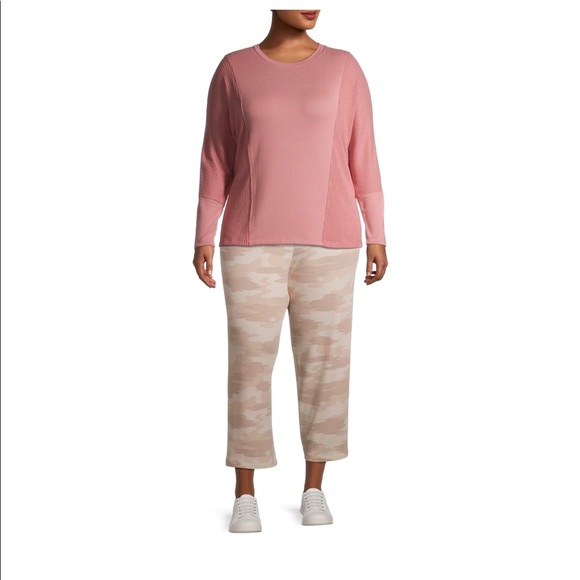 COMO BLU Womens Dolman Sleeve Sweater Size 3X Soft Brushed Knit Pink New - Picture 2 of 6